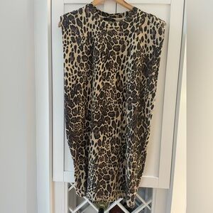 Lumina Small Leopard Print Women’s Dress  - Tan and Brown Animal Print